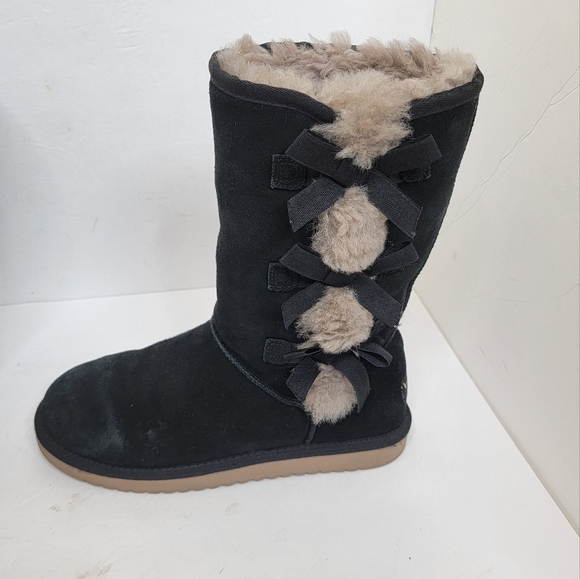 Women’s Victoria Tall Black Koolaburra By UGG Boots Size 8 - Picture 4 of 10